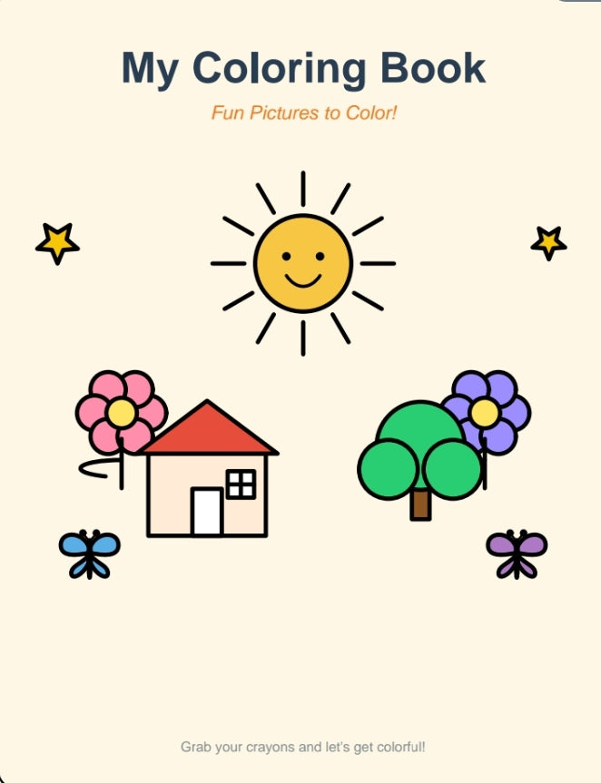 My Coloring Book - Fun Pictures to Color! | Cute & Simple Coloring Book for Toddlers & Preschool Kids